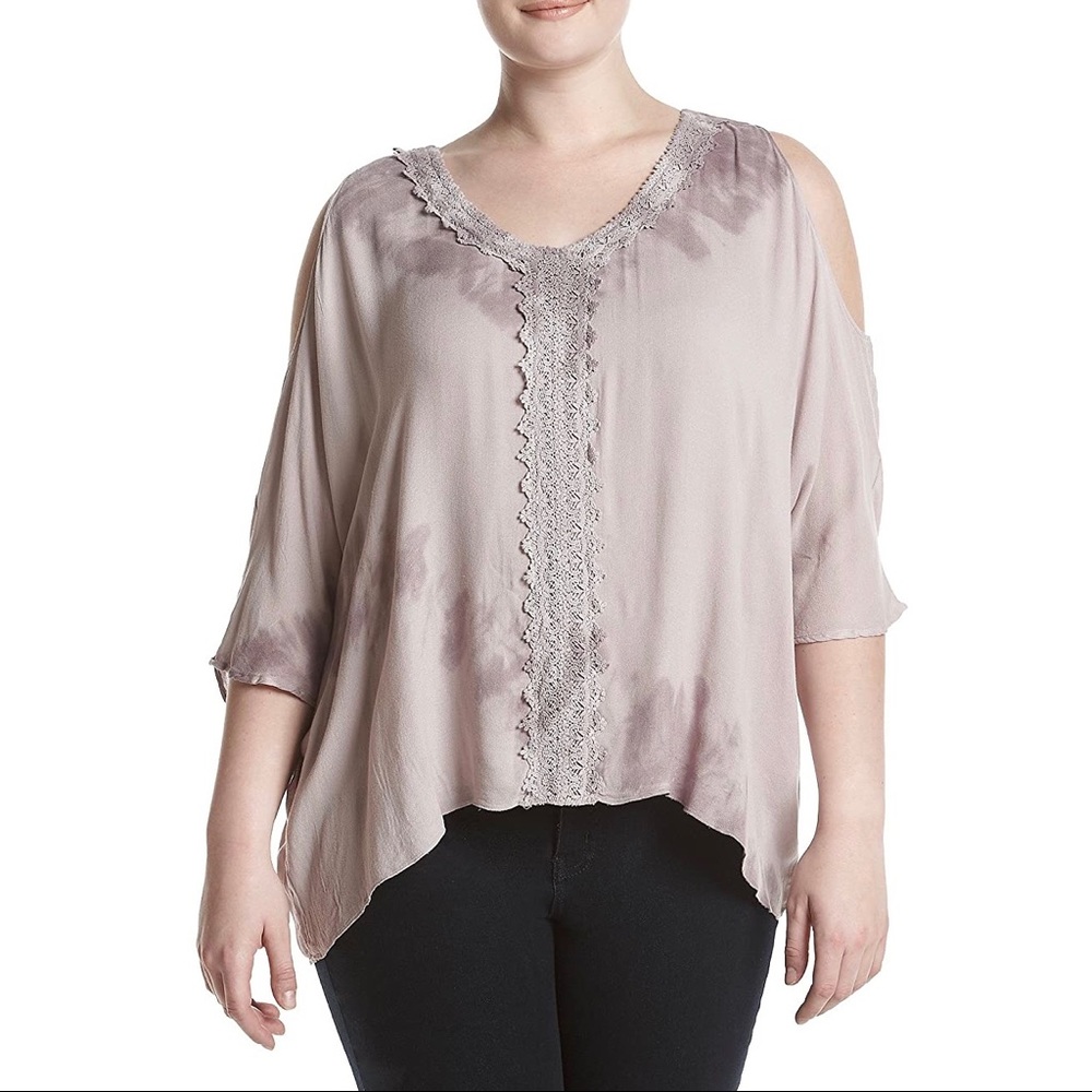 Democracy Tie Dye Boho Top Plus Size 2X